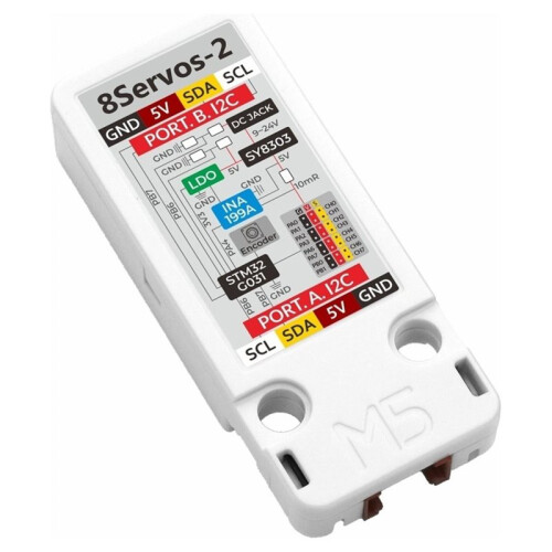 Unit 8Servos2-I2C 8-Channel Servo Cascade Control Unit STM32G031G8U6 Controller I2C Communication Interface 2