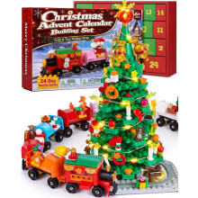 Adventskalender 2026 mit Weihnachtsbaum und Eisenbahn für Kinder, Jugendliche und Erwachsene