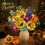 Adventskalender 2026: Wildblumenstrauß-Bauset mit Lichterkette 3