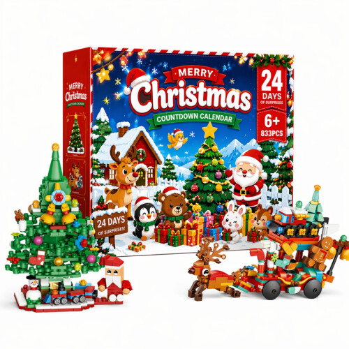 Christmas Tree Building Block Set Advent Calendar 2026 for Kids