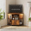 Dripex Vintage TV Corner Cabinet with LED Lighting 4