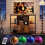 Dripex Vintage TV Corner Cabinet with LED Lighting 5