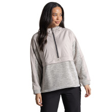 (18, Oyster) Craghoppers Womens Hanna Hooded Hybrid Half Zip Fleece