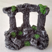 Aquarium Fish Tank Square Rome Stone Pillars Resin Manual Stone Decoration Retro Landscaping For Aquarium Fish Tank 1pcs, Aquarium Supplies