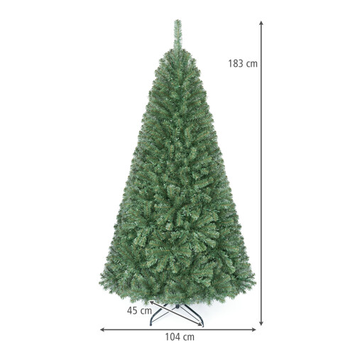 Costway Prelit Christmas Tree w/ LED Lights & PVC Branch Tips 2
