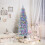 Costway 6 FT Pre-Lit Christmas Tree Hinged Slim Pencil Xmas Tree 10