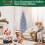Costway 6 FT Pre-Lit Christmas Tree Hinged Slim Pencil Xmas Tree 8