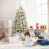 Costway 6 FT Snow Flocked Hinged Christmas Tree with 600 Branch Tips 5