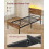 VASAGLE VASAGLE Single Bed Frame with Headboard, LED Lights and USB Ports 4