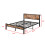DUMEE King Size Bed Frame with Storage Wooden Headboard Metal Bed Frame 2