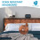 DUMEE King Size Bed Frame with Storage Wooden Headboard Metal Bed Frame 8