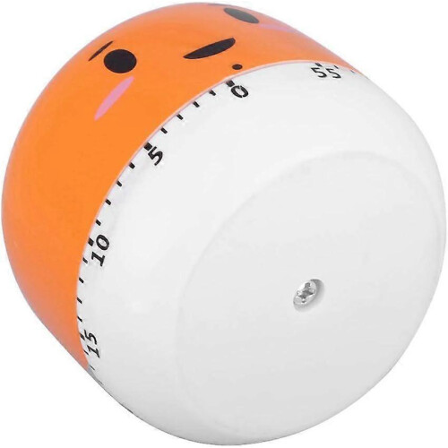 Kitchen Timer Mini Cute Vegetable Shape Counters Mechanical Cooking Timer Home Decor(Orange) 2