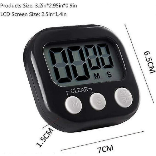 Digital Kitchen Timer Kitchen Timer with Digital Clock Function, Quick Setting, Custom Mode, Strong 1