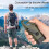 Solar Flashlight, Portable Solar Powered LED Torch, Emergency Light, for Camping, Climbing, Cycling 3