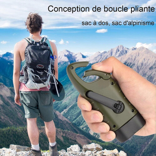 Solar Flashlight, Portable Solar Powered LED Torch, Emergency Light, for Camping, Climbing, Cycling 2