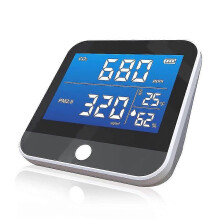 Co2 Detector, Indoor Air Quality Co2 Monitor Carbon Dioxide Monitor Ndir Sensor 400-5000 Ppm, Usb Rechargeable Co2 Alarm Meter, Temperature