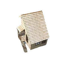 Scale 1/35 Dioramas Ruins House Models Kits Wood WW2 Military Sand Building DIY