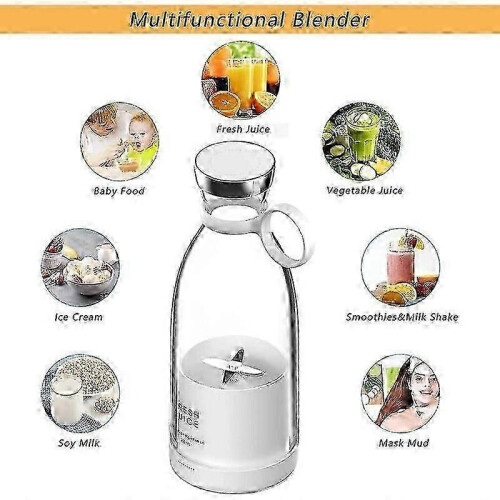 Personal Size Blender, Portable Blender, Battery Powered USB Blender (Pink) 2