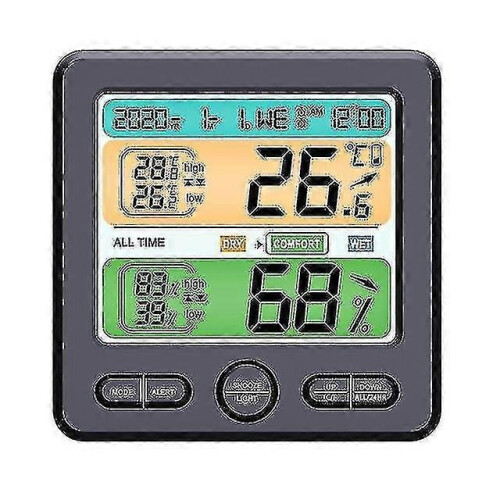 Väderstation Trådlös Inomhus Utomhus Sensor Termometer Hygrometer Digital Väckarklocka Barometer