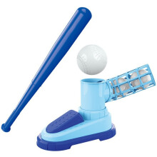 1 Set Lanciapalle Automatico per Bambini, Macchina Lanciapalle Azionata A Pedale, Giocattolo Interattivo Genitore-Figlio (con 3 Palline) Blu