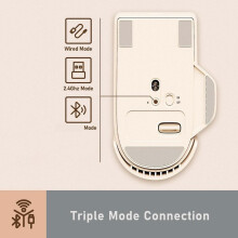 Mouse Wireless Touch PBT con Tripla Modalità 5.0/2.4G/Cablato, 4000 DPI, Display OLED per PC e Notebook.