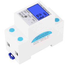 Medidor de Potencia Monofásico Inteligente para Riel DIN - LCD Retroiluminado, 230 V 50 Hz, Monitor Multifuncional de Consumo de Energía