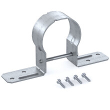 6 Stück Metall-Zaunpfosten-Reparaturhalterungen, Robuste Klemmen für 2-3/8"-Pfosten Zur Befestigung und Verstärkung Beschädigter Zaunpfosten
