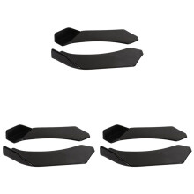 6Pcs Universal Car Front Shovel Bumper Lip Splitter Chin ABS Spoiler Black