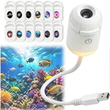 HD Smart Dynamisk 5D Holografisk Natlysprojektor, Plug and Play HD Stjerneprojektor, 360 USB Galakse- og Måneprojektorlampe styo