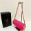 (Dark pink) Women's rhombus pattern cylindrical pen holder bag with box 1