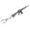 4 Pack Mini Gun Keychains for Men, Silver Metal Pistol Key Ring Pendants (4 Assorted Designs and Sizes) 4