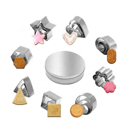 Multiple Shape Stainless Steel Food Cookie Cutter Set Baking Pastry Tools 24pcs 1