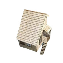 1/35 Scale Dioramas Ruins House Models Kits Wood WW2 Military Sand Building DIY