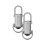 2PCS Flashlight, Lumilinks -Pocket-sized flashlight, 3-in-1 flashlight & power bank & keychain silver 1