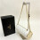 (White) Women's rhombus pattern cylindrical pen holder bag with box 1
