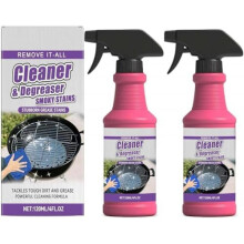 Heavy-Duty Grill Degreaser Spray, Fast-Acting All-Purpose Kitchen Cleaner, 2 Pack