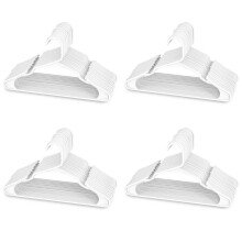 Cabides de PláStico Branco, Cabides de PláStico Perfeitos para Uso DiáRio Padrão, Cabides de Roupas (Branco, Pacote de 80)