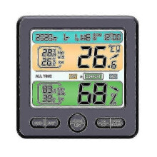 Station météo sans fil avec capteur intérieur/extérieur, thermomètre, hygromètre, réveil numérique, baromètre