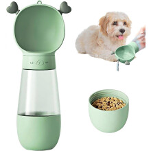 Bouteille d'eau portable pour chien (350 ml), distributeur d'eau portable pour chiots et chats, distributeur d'eau d'extérieur pou