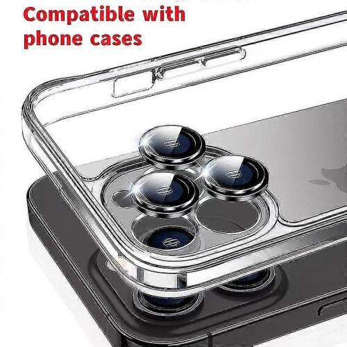 Protection d'objectif pour iPhone 14, 13 Pro Max, 12, 11 et 13 Mini (2 pièces) - Rouge 1