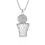 Collier pendentif en alliage plaqué or avec incrustation de diamants 1