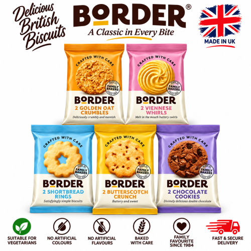 Border 15x Border Biscuit Mini 5 Flavours Twin Sachets