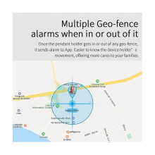 4g GPS-Tracking-Anhänger V45 Elder Mini GPS-Personen-Tracker Wecker mit Sprachausgabe, wasserdicht (rot)