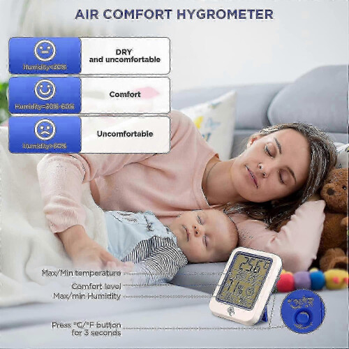 Voor digitale hygrometer, binnenthermometer, hygrometer, temperatuur- en vochtigheidsmeter 2
