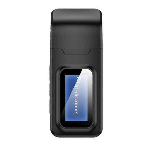 2-in-1-Bluetooth-Sender/Empfänger fürs Auto mit Display, USB-Bluetooth-5.0-Adapter