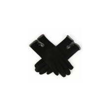 (Schwarz) Damen-Winterhandschuhe mit Touchscreen-Funktion, dick, warm, bequem, weich gefüttert, Thermofutter