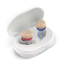 Nieuw intelligent hoortoestel in een nieuw model, oplaadbaar via USB, geluidsarm, breed frequentiebereik, geluidsversterking met é