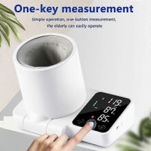 JZIKI ZK-B883 Armloop Elektronische Digitale Bloeddrukmeter, Beweegbare Tonometer met Engelse spraakuitzending en Hartslagdetectie