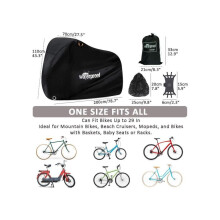 Housse de vélo ultra-résistante – 210T – Imperméable – Protection UV – Noire