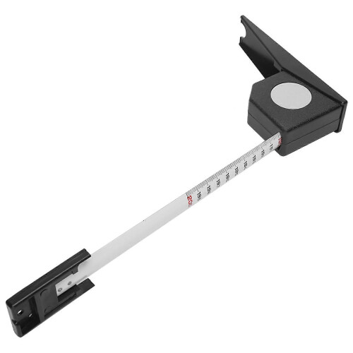 Uitschuifbare metalen meetlintliniaal - 2 meter lengtemeter (zwart)